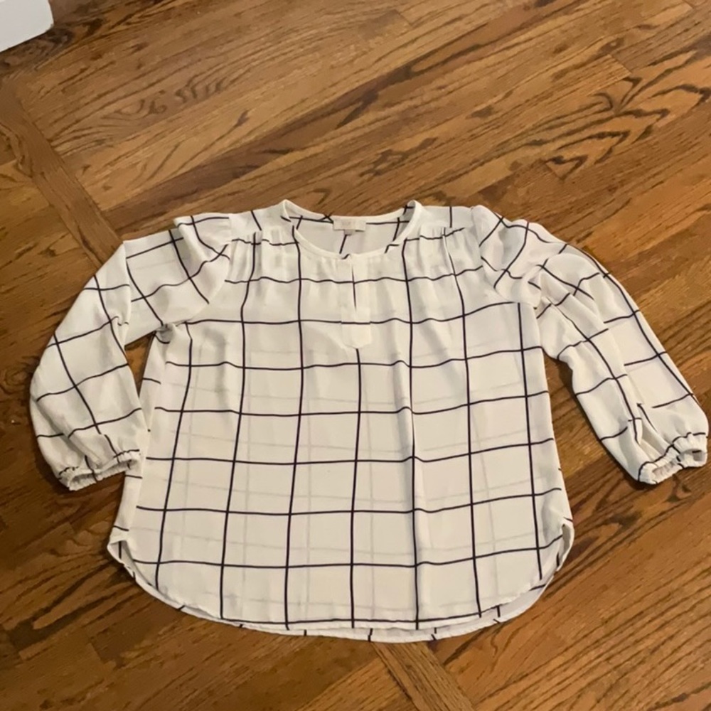 Grid Check Blouse